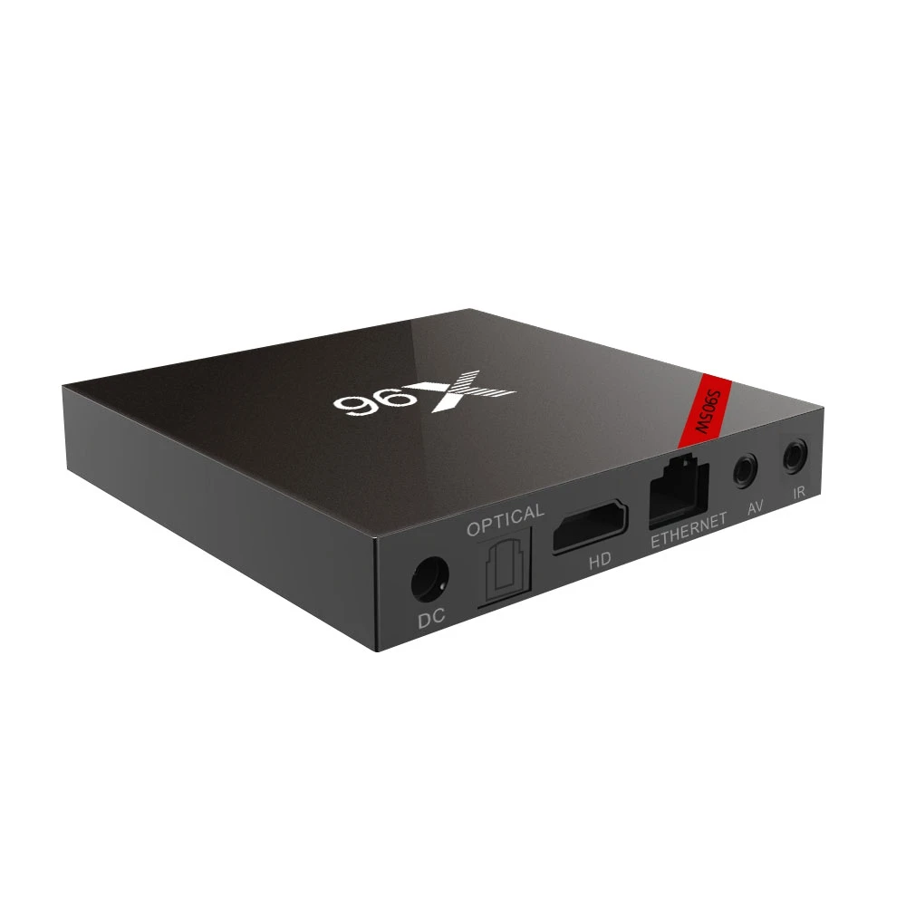 Приставка Смарт ТВ X96W android 7 1 2 ГБ 16 8 Гб поддержка Bluetooth четырехъядерный Amlogic S905W H.265