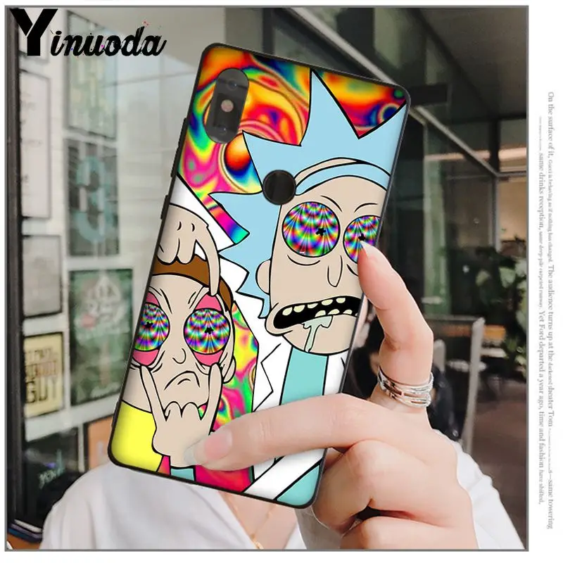 Yinuoda rick and morty черный ТПУ Мягкий силиконовый чехол для телефона Xiaomi Mi Note 3 6 8 8SE MIX 2 2S