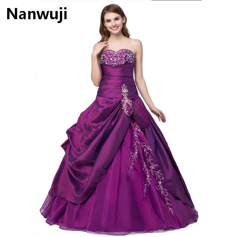 Дешевое бальное платье для девушек милые бальные платья 16 из органзы фиолетовые