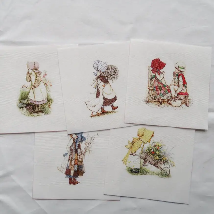 5 шт. ткань для девочек в стиле пэчворк материал печати на войлоке трикотажное