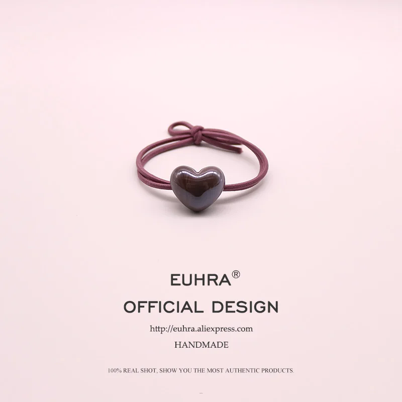 EUHRA 15 цветов эластичные резинки для волос Macaron Star Heart Ball Женская и Девичья Детская повязка для волос аксессуары для волос - Цвет: color 4