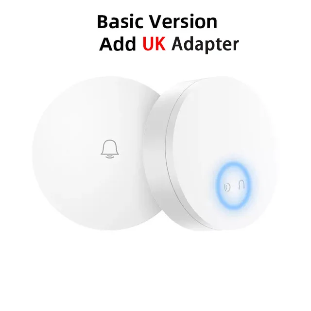 Basic add UK Adapter Xiaomi Mijia Linptech wifi самогенерирующий беспроводной дверной звонок работает с приложением Mijia функция интеллектуального управления памятью AC 110-240 В - Цвет: Basic add UK Adapter