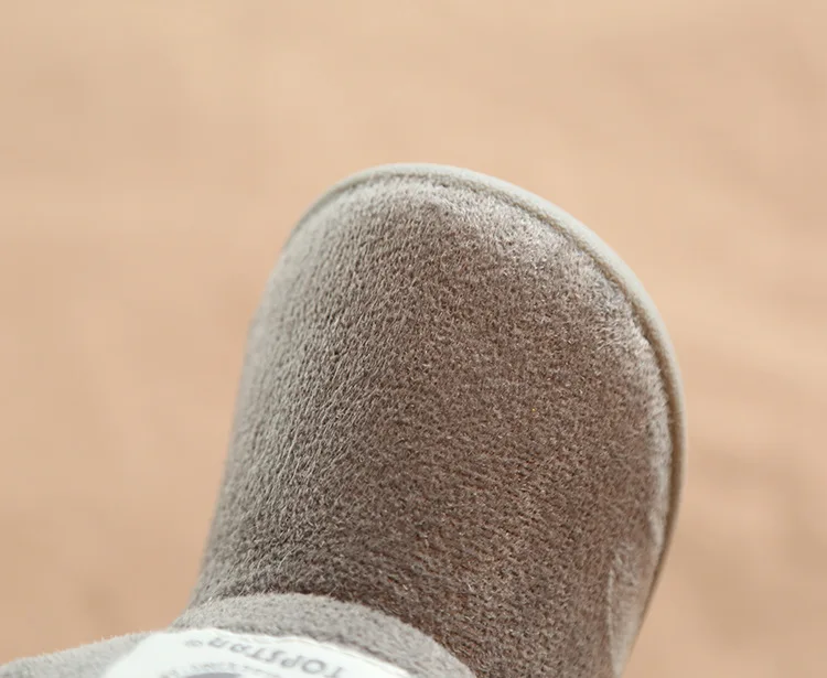 Winter new children's snow boots suede children's cotton shoes thick hair soft bottom baby cotton boots