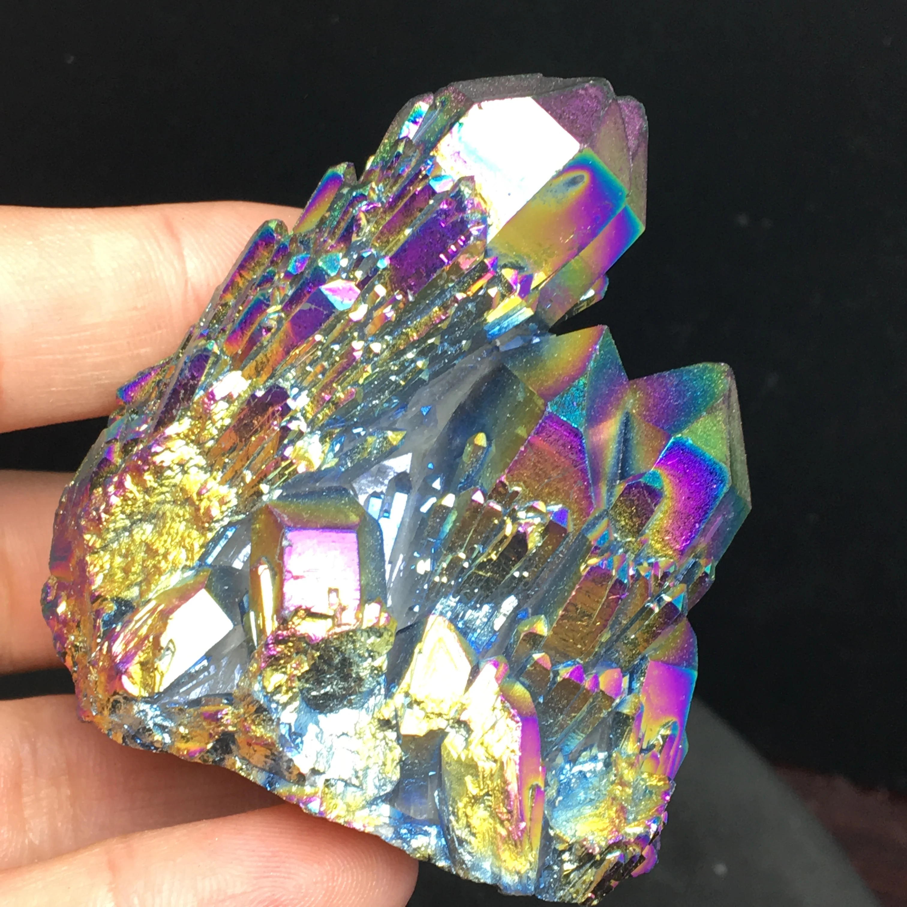 Аура кварцевый кристалл кластерный Ангел натуральный Druzy Geode образцы минералов