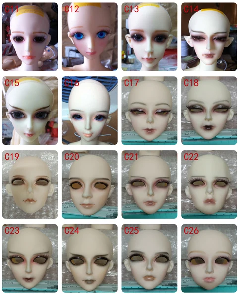 Макияж для 1/6 1/4 1/3 масштаб BJD начальник БЖД/SD кукла аксессуары просто макияж. не включены глаза, ресницы, и головы NO1160-M
