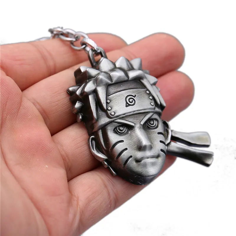 small silver Мультяшный брелок с символикой Наруто фигурный брелок Sasuke Gaara брелок для ключей Подвеска для мужчин и женщин аниме Ювелирные изделия Подарки - Цвет: small silver