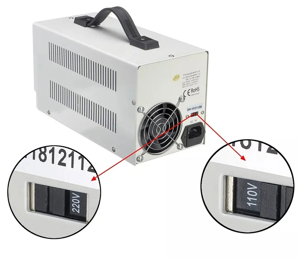 PS-3010DF 4 цифры дисплей 30V 10A лабораторный источник питания постоянного тока Регулируемый USB зарядки Ремонт импульсный источник стабилизированного источника питания