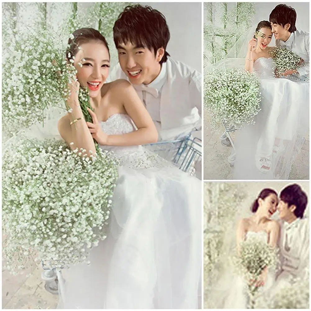 12 шт. Искусственные цветы Гипсофилы Декоративные искусственные из шелка белая