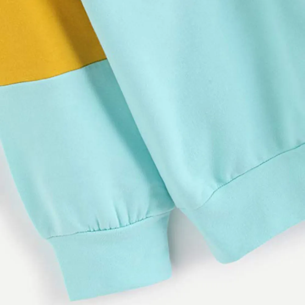 Модная блузка для женщин hoddies Повседневная Толстовка с длинным рукавом и принтом
