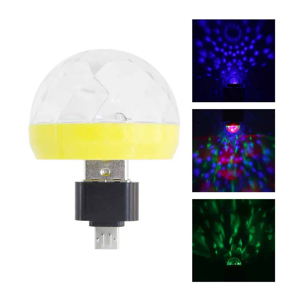 Мини 4 светодиодный диско шар USB сценический светильник RGB сценическое украшение
