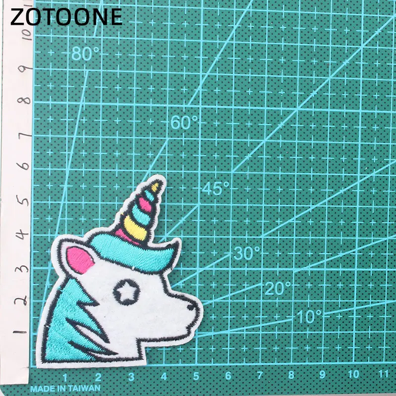 1725 ZOTOONE железные нашивки в форме единорога для полосатая одежда вышитые Diy странные вещи жалованья Фламинго милый патч стикер Аппликация G - Цвет: 1725