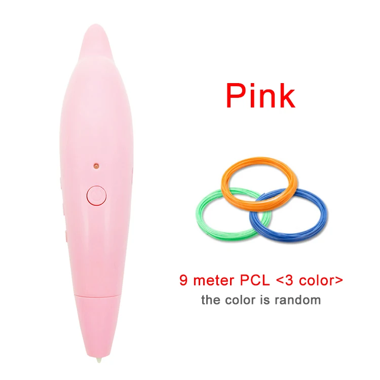 Pink-9m PCL KYY 3 D ручка для печати 3D интеллектуальная ручка для граффити трехмерная ручка для рисования 3d ручка креативный подарок для детского дня рождения - Цвет: Pink-9m PCL