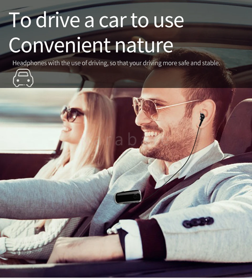 Karabale K39 Беспроводная bluetooth-гарнитура CSR чип в ухо Вибрационный оповещение износ клип наушник Hands-Free