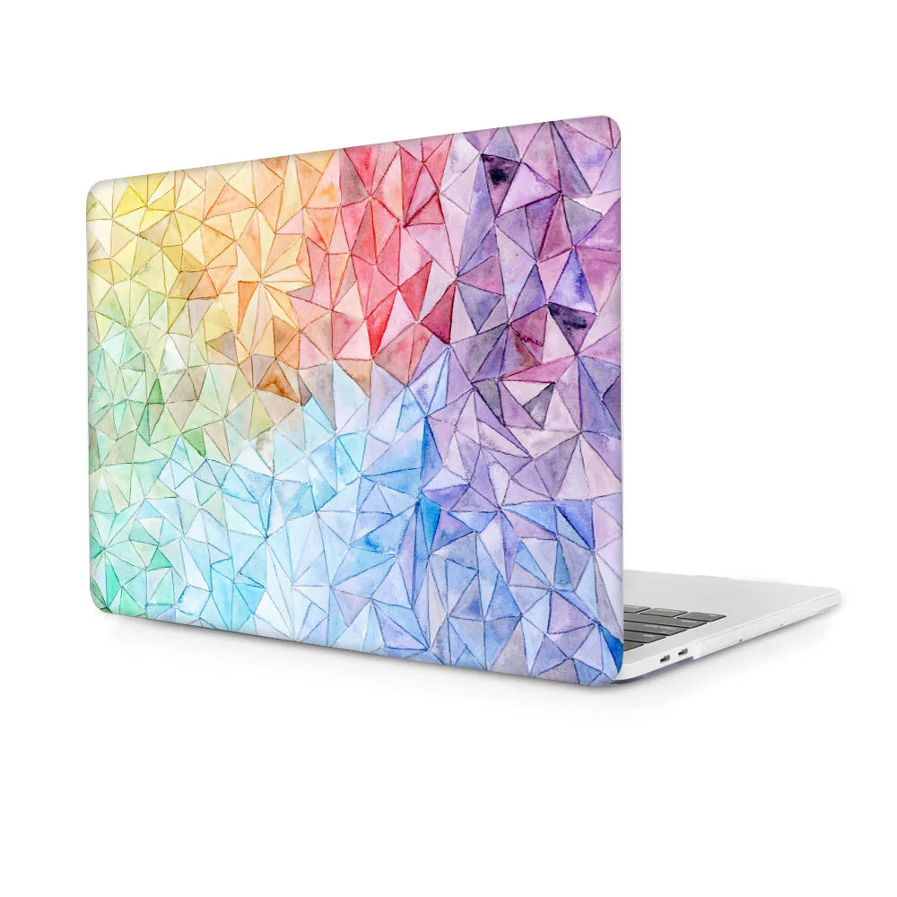 A046 Чехол Redlai для Macbook Air Pro retina 13 1" с геометрическим принтом пластиковый жесткий чехол для Mac book New retina 12 Pro 13 15 Touch bar - Цвет: A046