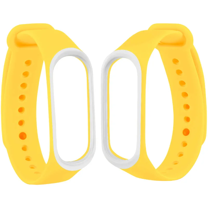 14 Mi Band 3 4 браслет для Xiaomi mi 3 4 ремешок на запястье Двойной Цветной силиконовый браслет Смарт-браслет аксессуары - Цвет: 14