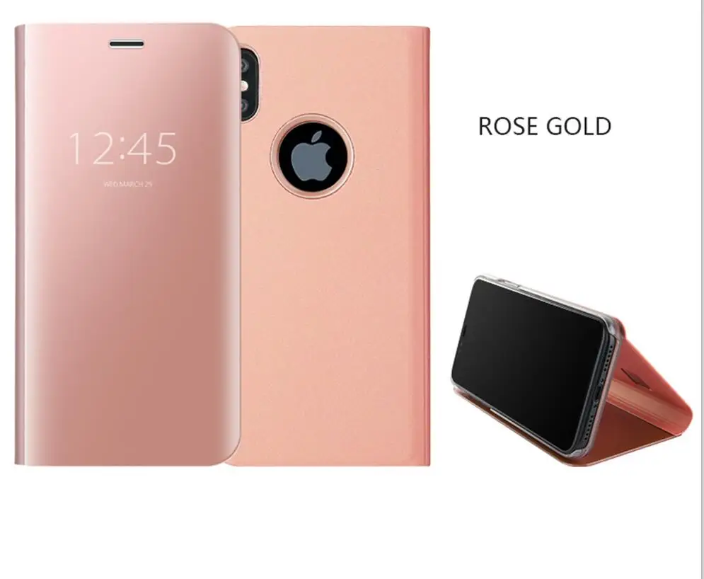 Умный зеркальный чехол с откидной подставкой для iPhone 11 Pro, роскошный кожаный чехол для телефона iPhone X XS Max XR 6 7 8 Plus 5 5S SE