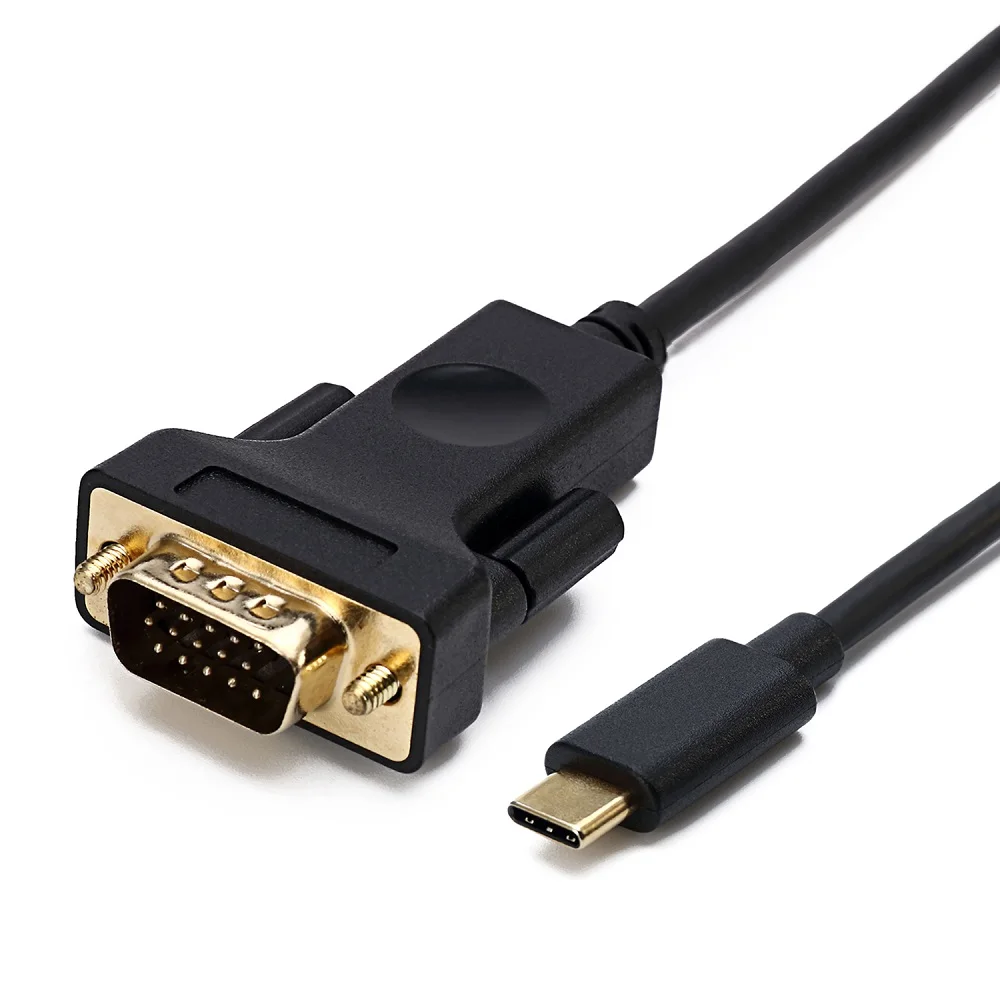 2017 горячий продукт USB C USB3.1 Type Thunderbolt 3 к VGA кабель черный 1 8 м для нового Macbook 2016 HTC10