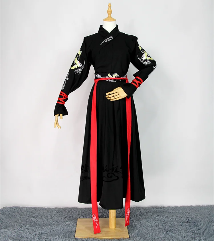 Black Tops x Skirts Для мужчин и женщин Hanfu Китайский народный танец Винтаж для женщин топы+ бюст юбки наборы 2 шт. Косплей Костюм сценическое платье леди hanfu одежда - Цвет: Black Tops x Skirts