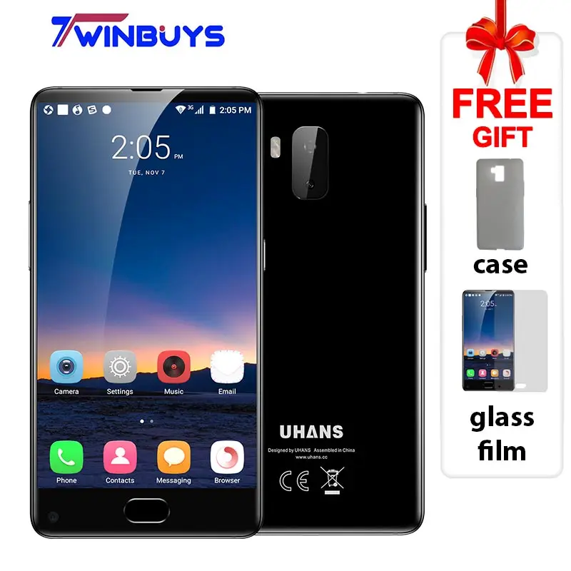 Uhans MX 3G смартфон 5.2 &quotHD ободок-менее MTK6580 4 ядра android 7.0 2 ГБ + 16 3000 мАч 8MP 5mp спереди