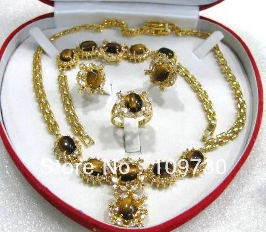 Хит продаж-@&gt Ювелирные изделия 00511 4 цвета-тигровый глаз камень/зеленый/красный