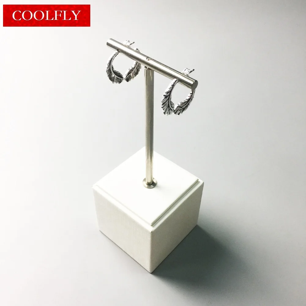 Модные стильные винтажные серьги-гвоздики с перьями и крыльями для женщин 2018