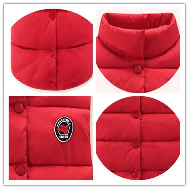 Зимний теплый пуховой жилет для маленьких детей однотонный мальчиков и девочек