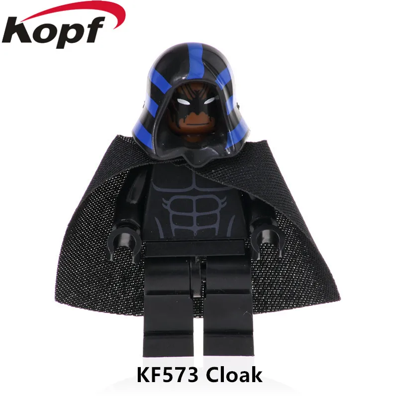 KF631 Одиночная распродажа, Супер герои, экшен, серия X-Man, кирпичи, джинсовые серые фигурки, здание, блокирует обучение, игрушки для детей, лучший подарок - Цвет: KF573 Without Box
