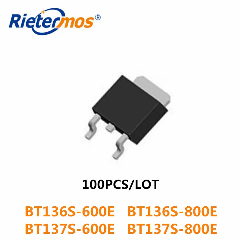 

100 шт., Φ BT136S BT137S TO-252