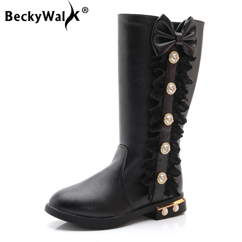 Новинка 2021 детские ботинки BeckyWalk для девочек осенне зимние высокие сапоги до