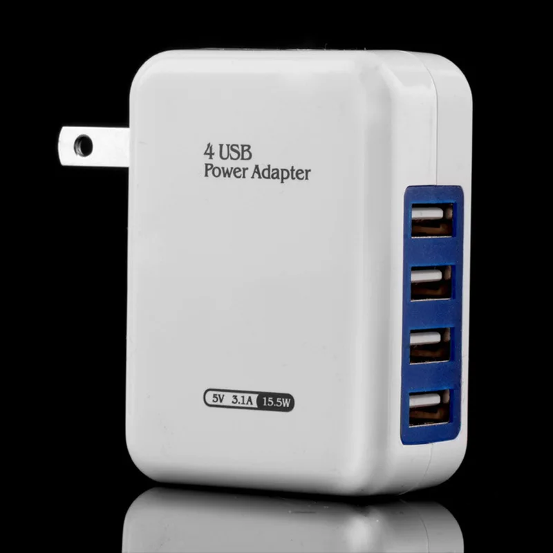 Умное зарядное устройство с 4 портами USB на AC 5 В 3 1 А|Зарядные устройства для