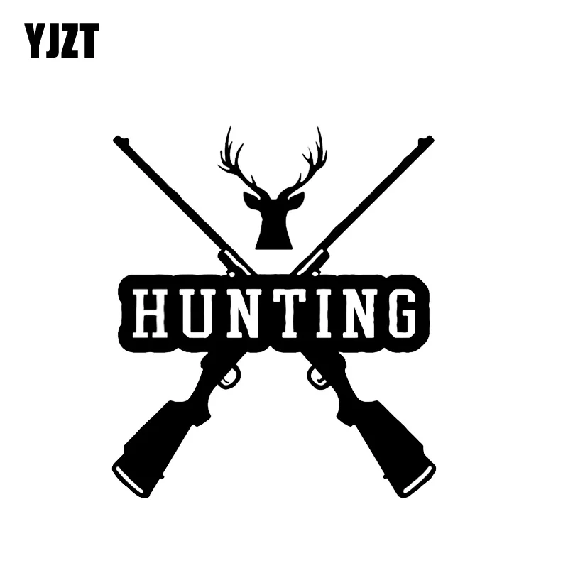 Фото YJZT 13 7*15 8 см интересное украшение охотничьего оружия автомобильная наклейка