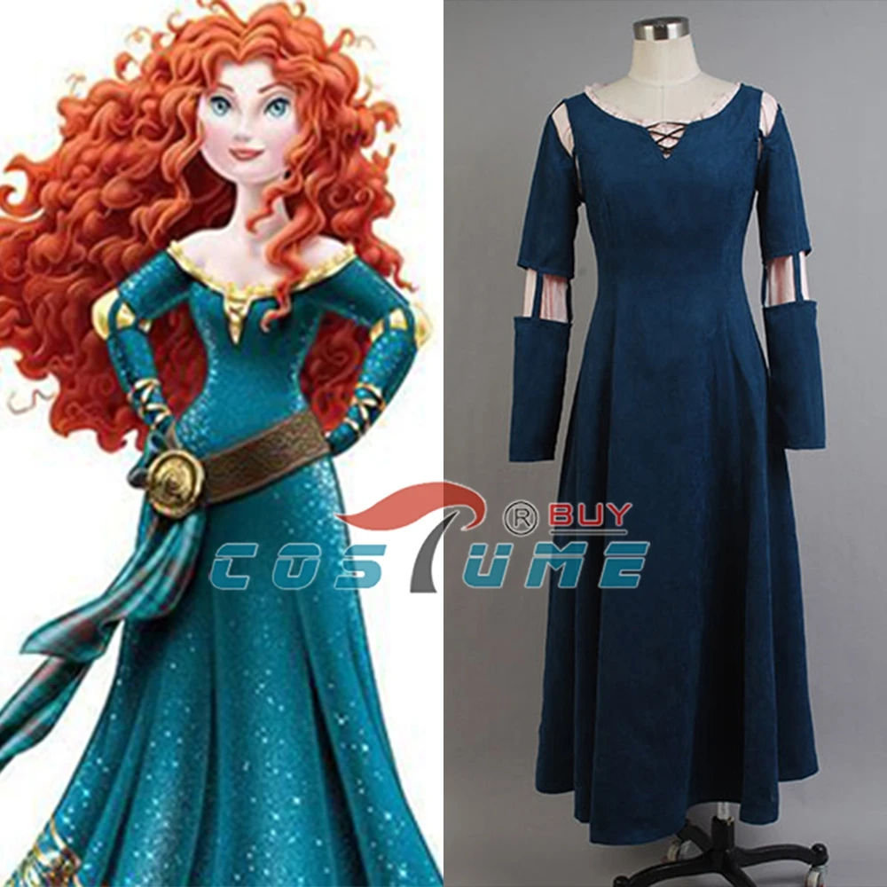 Высокое качество Принцесса Мерида Хэллоуин косплей костюмы для женщин на заказ |