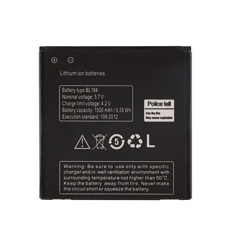 Аккумулятор BL194 для Lenovo A288T A298T A520 A660 A698T A690 A370 A530 аккумулятор 1500 мАч | Мобильные