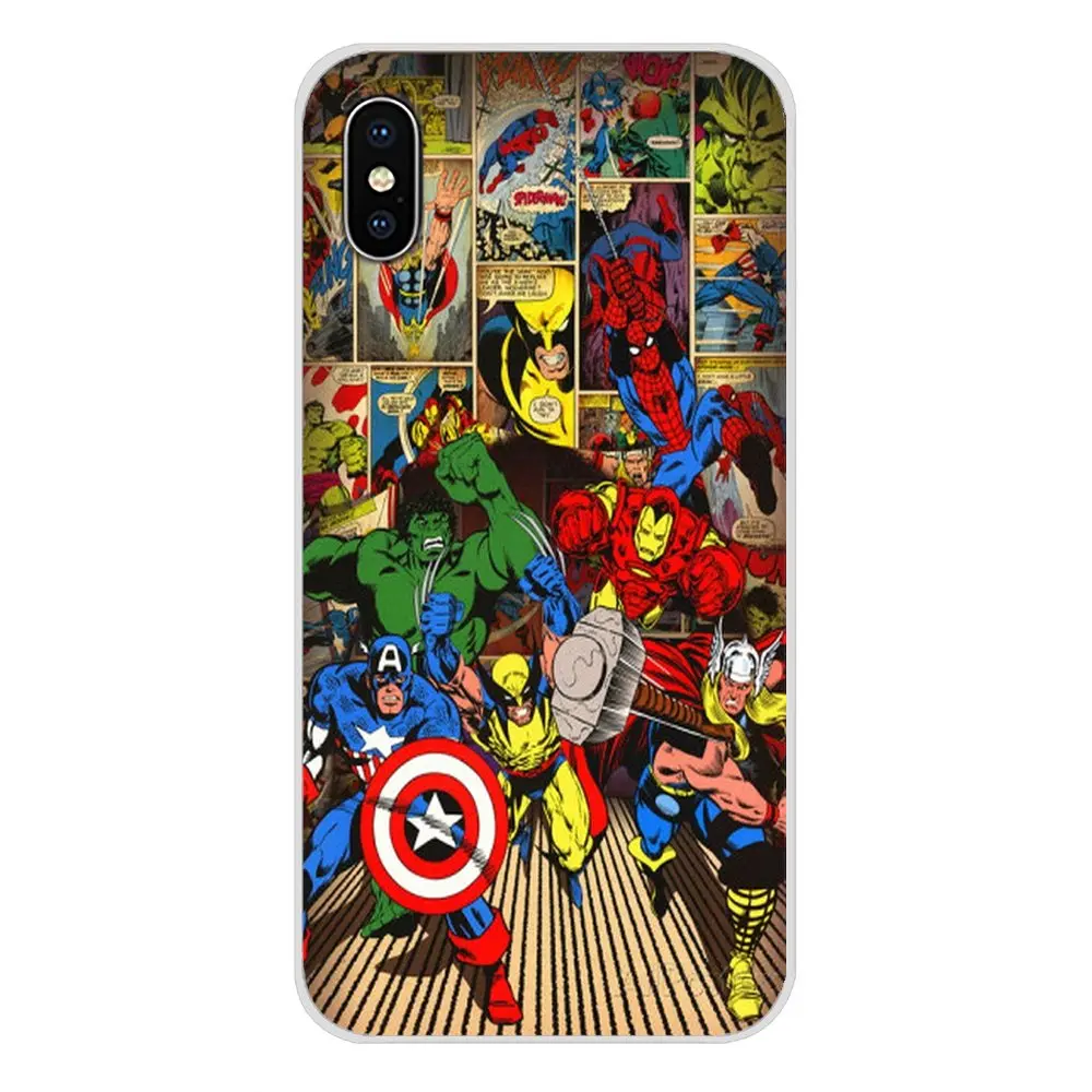 images 2 Мстители из комиксов Marvel супергерой коллажи чехол из ТПУ для Apple iPhone X XR XS MAX 4 4S 5 5S 5C SE 6 6S 7 8 Plus ipod touch 5 6 - Цвет: images 2