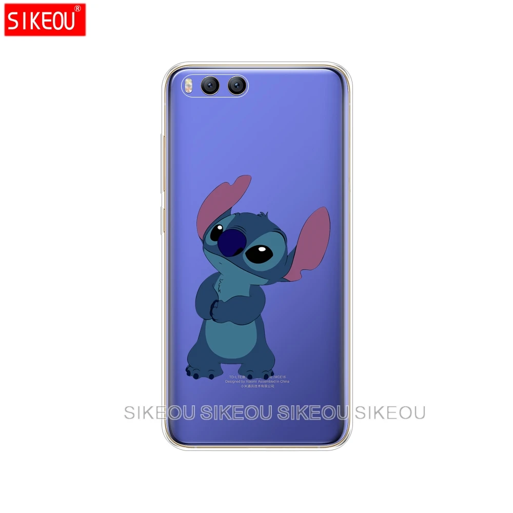 Silicone Cover Case For Xiaomi Mi 8 8SE A1 A2 5 5S 5X 6 Mi5 MI6 NOTE 3 MAX Mix 2 2S cute hollow out cartoon Lilo Stitch |