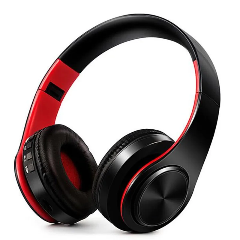 V5.0 red black Модернизированные 5,0 Bluetooth наушники 10 часов работы стерео беспроводные наушники Складная гарнитура с микрофоном для мобильного телефона - Цвет: V5.0 red black