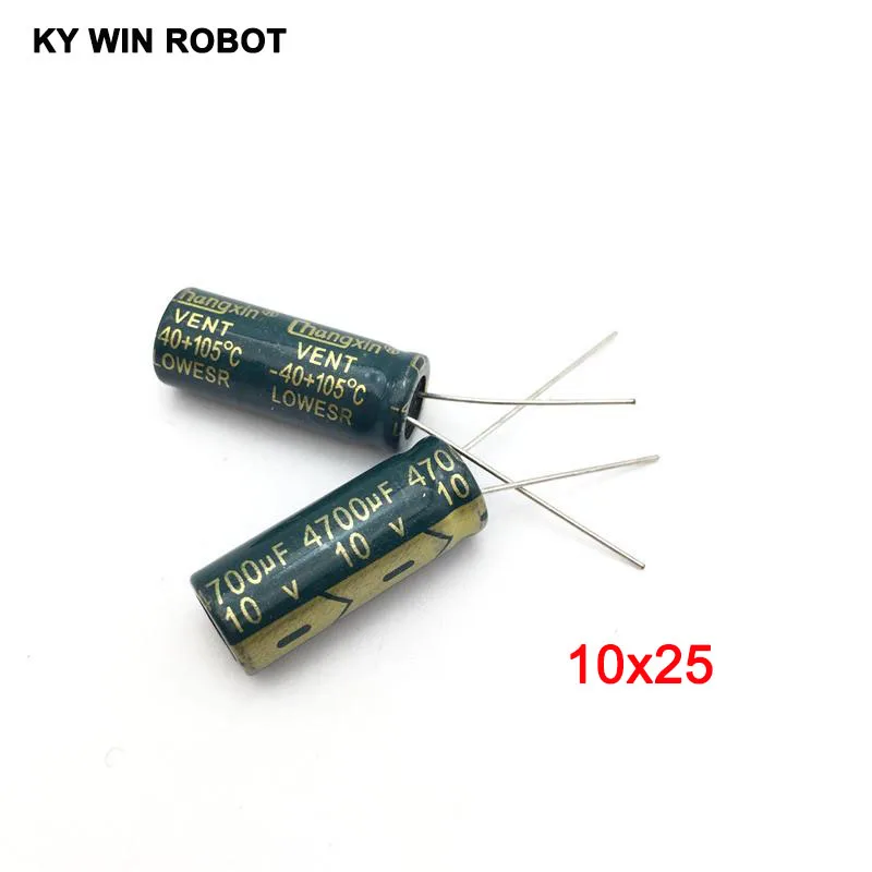 10 шт. алюминиевый электролитический конденсатор 4700 мкФ V 10*25mm frekuensi tinggi радиальный