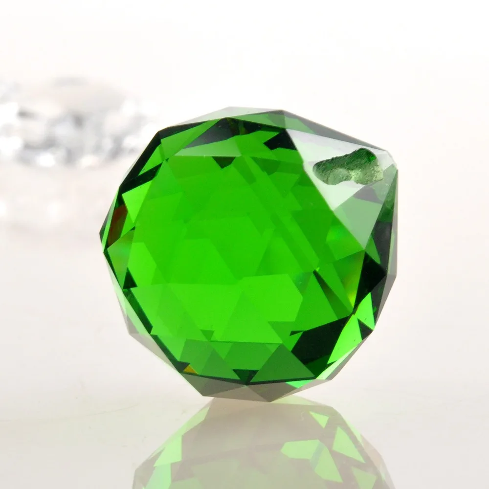 

Wedding&Fengshui Products Green Home Decoration 108pcs/lot 30mm Crystal Chandelier Prisms Ball Parts Hot Sale