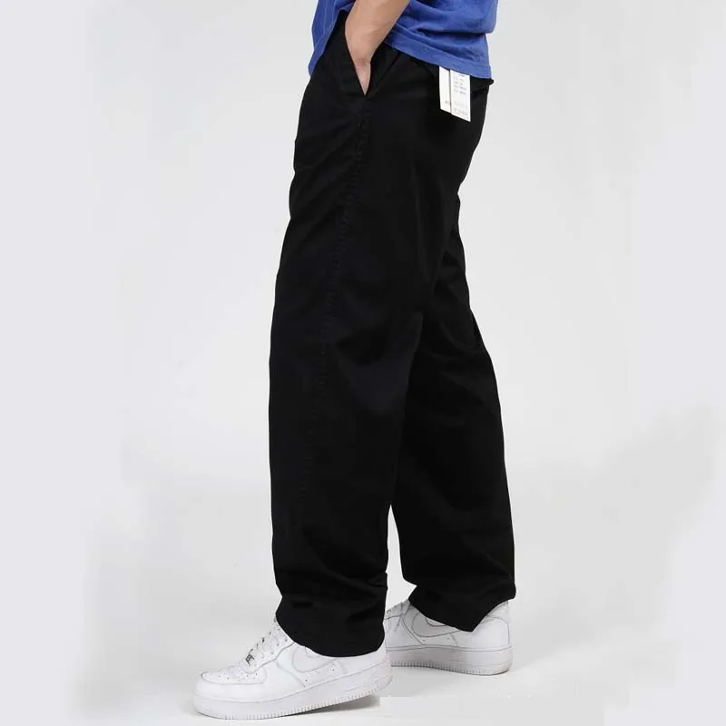 Летние мужские брюки карго хлопковые свободные широкие тонкие длинные в стиле