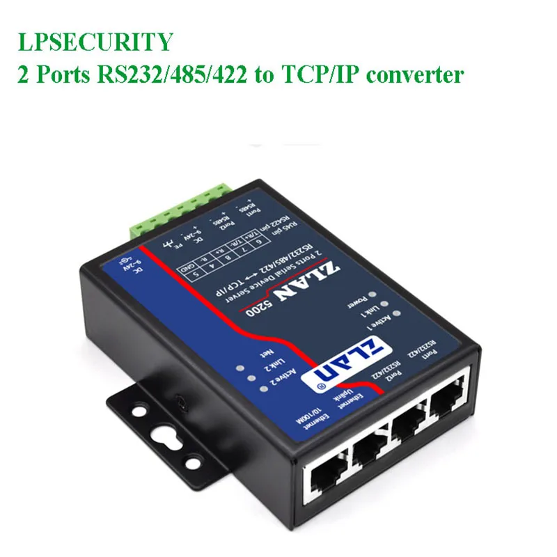 2 Последовательный порт в Ethernet конвертер/RS232/RS485/RS422 TCP/IP поддержка расширения