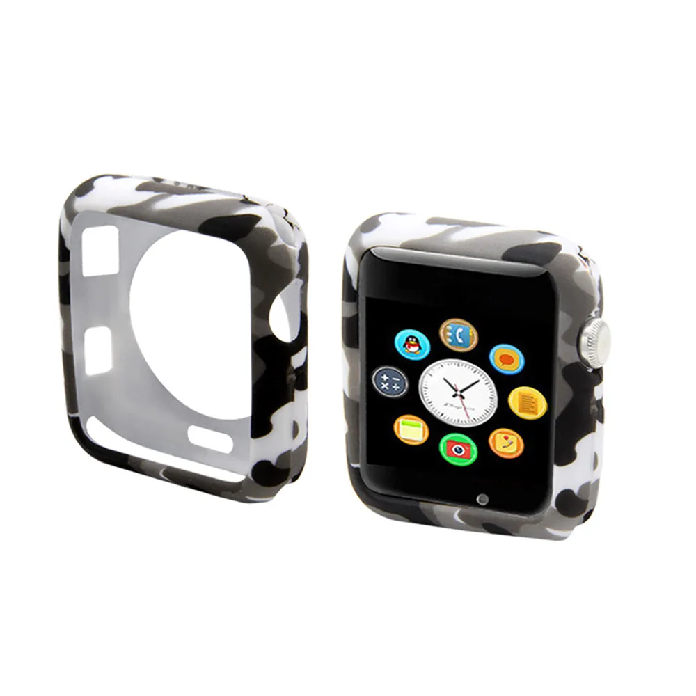 Спортивный защитный ремешок для часов 42 38 мм чехол Apple Watch мягкий силиконовый