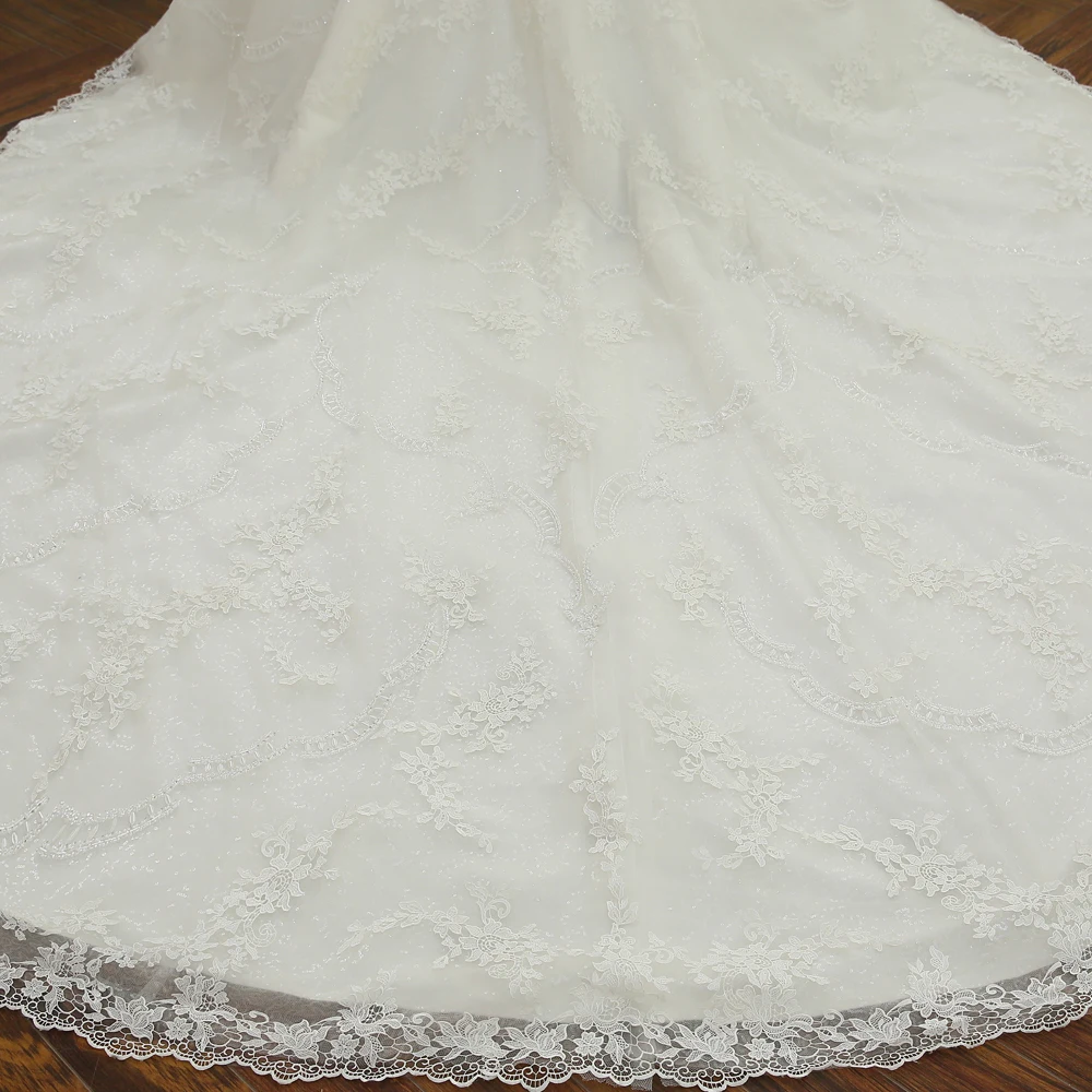 SL 1071 новинка настоящая картина бисерный кружевной длинный шлейф свадебное