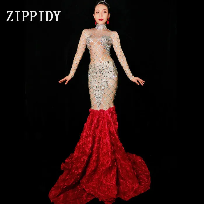 Модное Вечернее Платье с перьями для ночного клуба Женский костюм выступлений