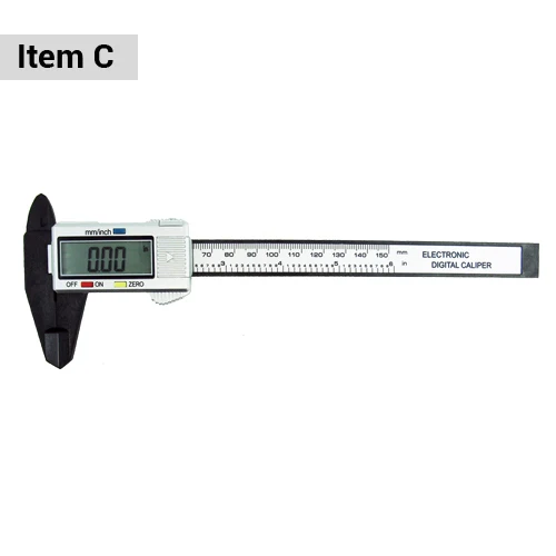 ItemC Caliper WIRLDLIGHT 150 мм пластиковый цифровой Электронный штангенциркуль 6 дюймов HD штангенциркуль из углеродного волокна микрометр - Цвет: ItemC Caliper