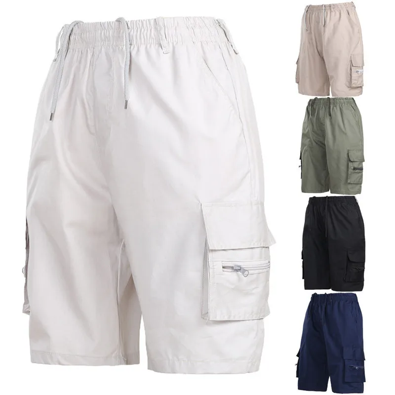 2019 брендовая одежда повседневные х/б мужские шорты на шнурке сплошной цвет