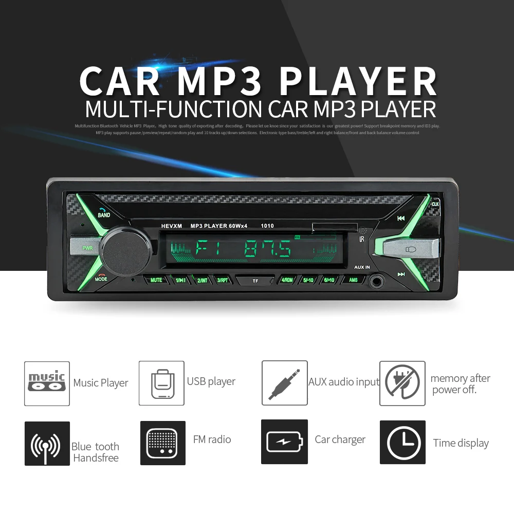 Универсальный беспроводной автомобильный FM стерео радио MP3 медиаплеер цифровой