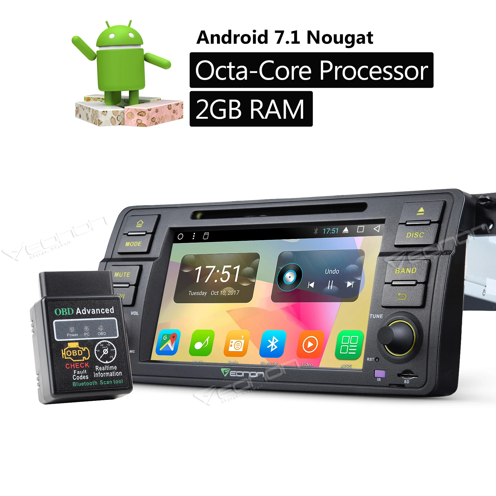 OBDII и Eonon 7 &quotAndroid 1 Штатная стерео gps SAT Nav Системы для BMW E46 320d 330d 330ci 328ci 325ci 320ci 318ci|eonon