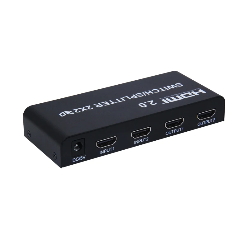 HDMI-совместимый 2 0 переключатель 2x2 сплиттер в выход оптический SPDIF + 3 5 мм