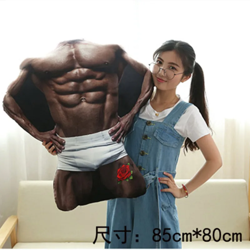 man body 85X80cm Моделирование Сексуальное Женское бикини набивная Подушка хитрые плюшевые гостиничные подушки мышечные мужские подушки для сна подарок ко Дню Святого Валентина - Цвет: man body 85X80cm