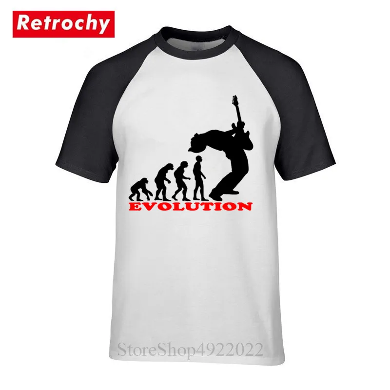 Stylish Bass Player T-Shirt Creative Design Evolution Men's T Shirt Funny Rock Music Lovers Tshirt Urban Brand New Clothing | Мужская